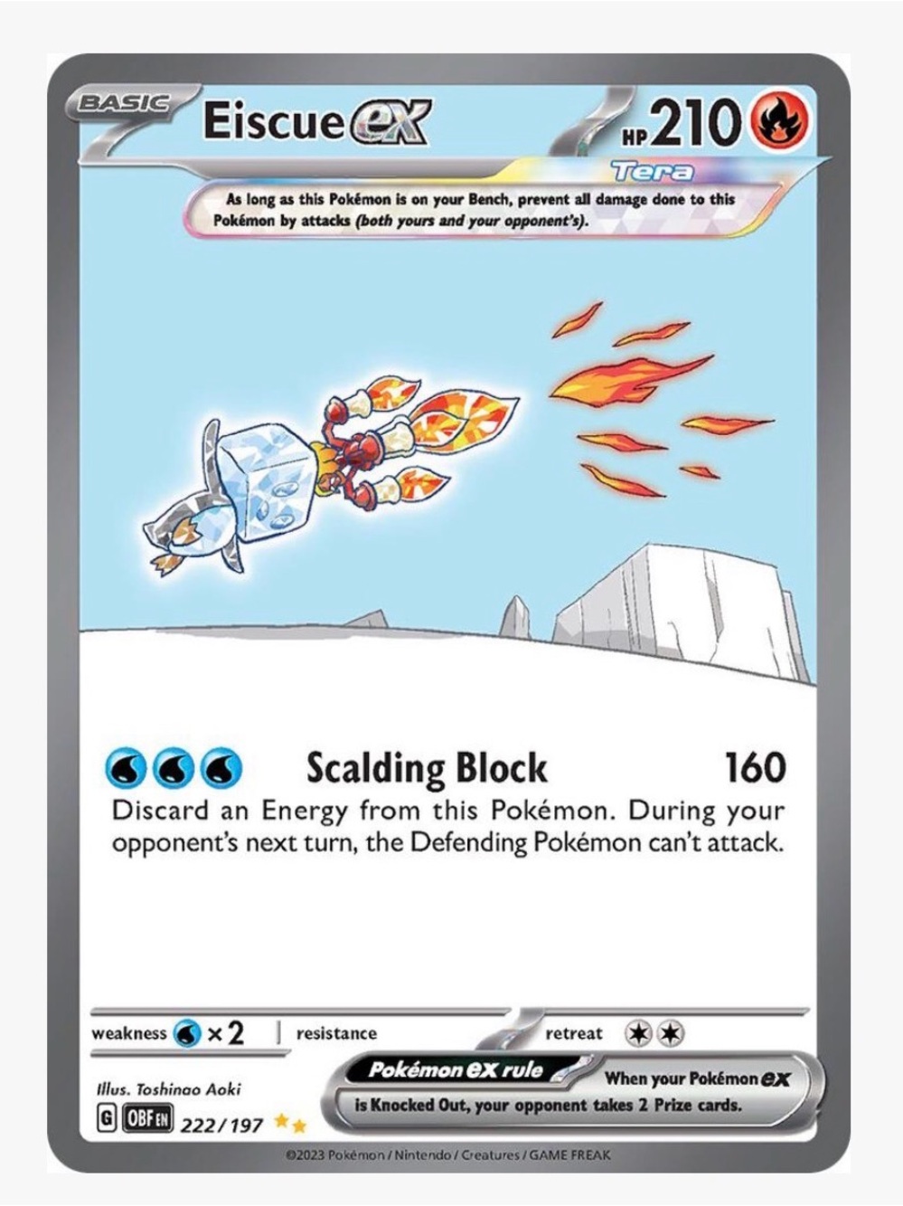 Eiscue EX SIR S&V Obsidian Flame 222/197